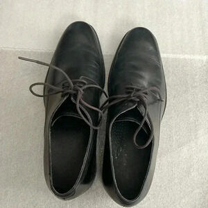 [9]Cole Haan Benton Plain Derby Dress Shoe Mens Black Leather  C24119